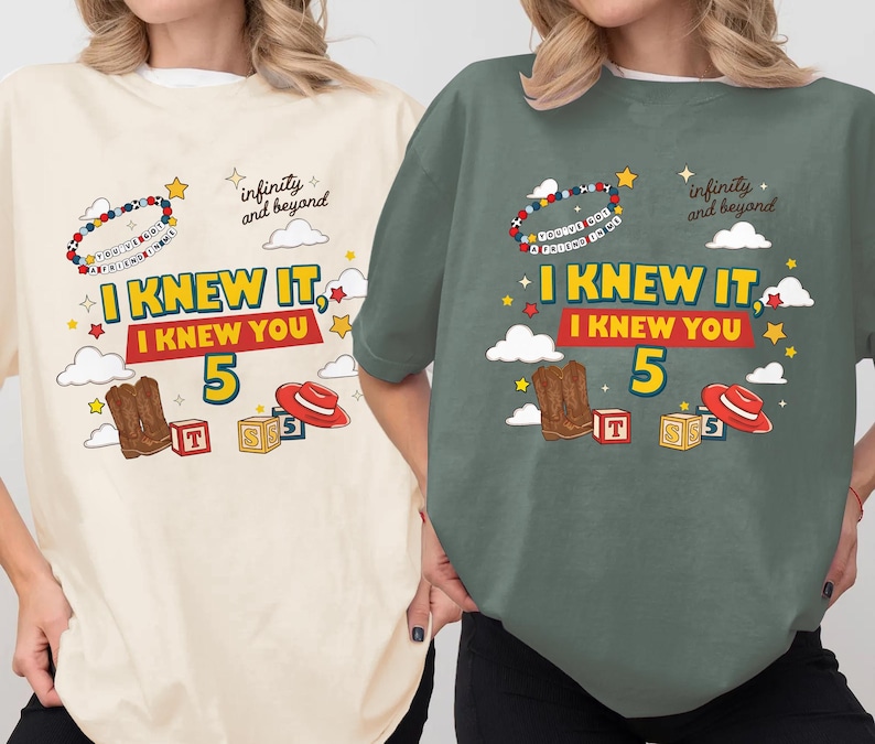 Comfort Colors I Knew It, I Knew You TSwift Shirt, You've Got A Friend In Me Toy Story 5 Shirt,Disneyland Pixar Toy Story 5,TSwift Music Tee 画像 2