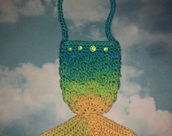 Crochet mermaid purse, mermaid purse, crochet purse, kid purse
