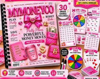 Ultimate Savings Challenge Book | 30 Savings Challenges | Physical Challenges Book | Cash Stuffing Book | Includes Free Spinner Wheel, Cards