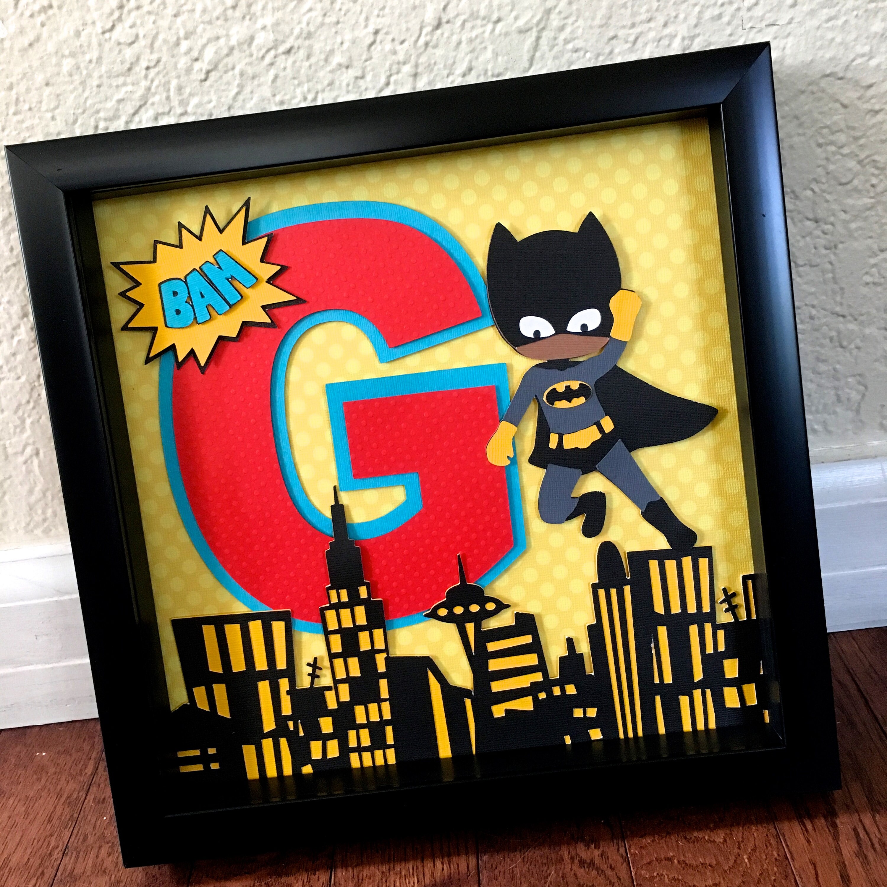 Personalized Batman Superhero frame Custom Room Art Nursery Etsy