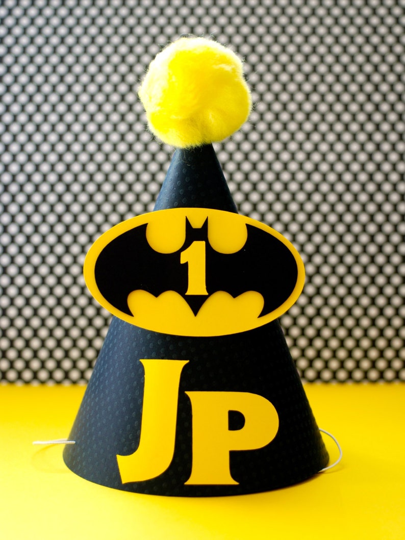 Batman Inspired Birthday Party Hat Personalized for Etsy