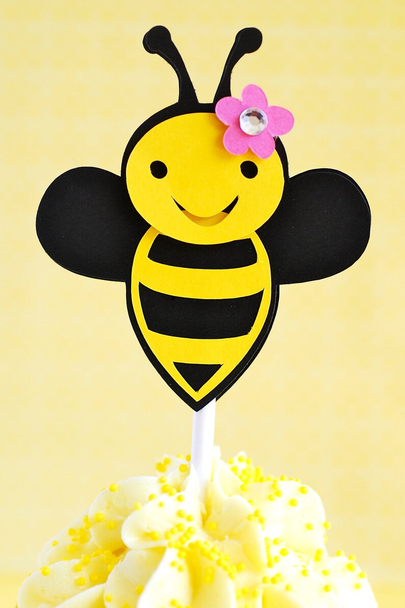 BZZZZ Bumble Bee Party Cupcake Toppers Etsy BZZZZ Bumble Bee Party Cupcake Toppers Etsy