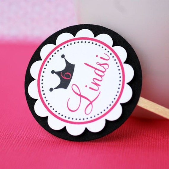 Punky Princess Cupcake Toppers - Set of 12 Il_570xn