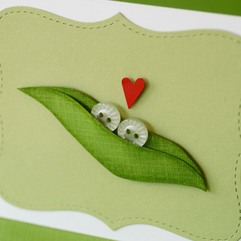 Adorable Custom Two Peas in a Pod Greeting Card Etsy