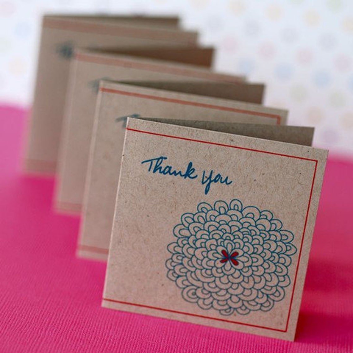 Mini Thank You Cards Personalizedset of 20 Etsy