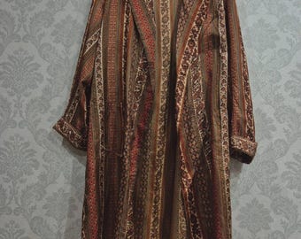 Vintage Buckingham Paisley Robe, 1960s Tricelon Loungewear, Mens UK 42