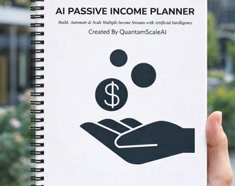 AI Passive Income Planner | Automate Your Income with this Digital Planner | Achieve Financial Freedom with Artificial Intelligence Guide