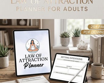Law of Attraction Planner | Manifestation Journal & Goal Tracker | Digital Goodnotes Planner for Mindful Living and Daily Intentions