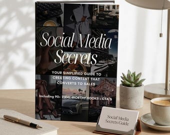 Social Media Marketing Guide for Small Business Growth, High Converting Content Strategy, Sales Funnel Templates and Digital Brand Planner