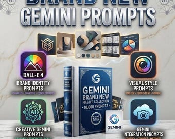 10,000 Gemini AI Prompts,Powerful Brand New Bundle with Private Label Rights for Digital Products, Passive Income, and Affiliate Growth