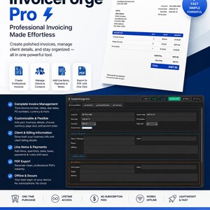 Invoice Generator Software | Invoice Tracker & Client Management App | Professional PDF Invoice Maker | Small Business Billing Tool