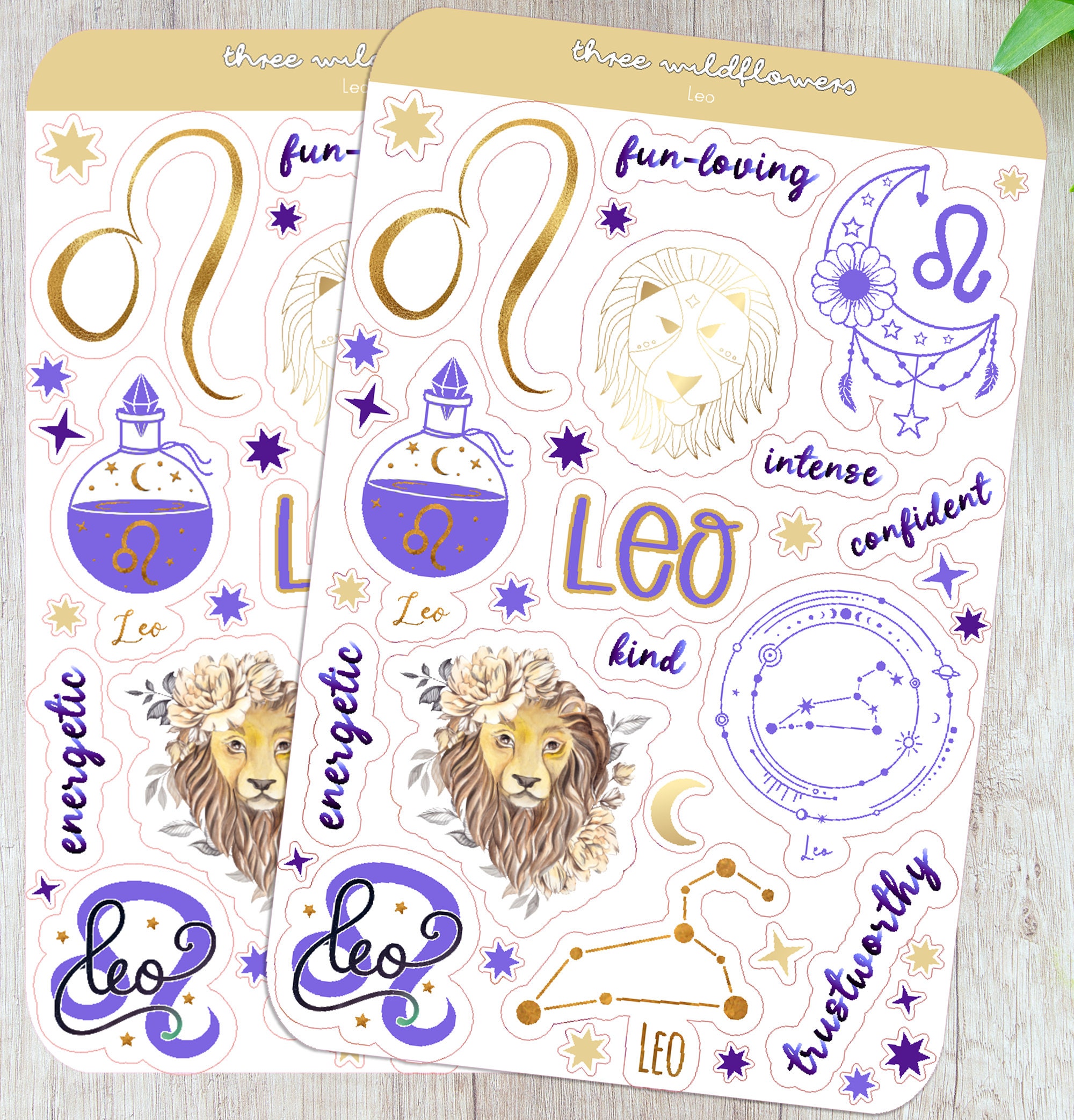 Leo Stickers - Etsy
