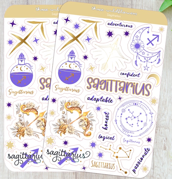 Sagittarius Stickers: Zodiac Symbol, Constellation Stickers