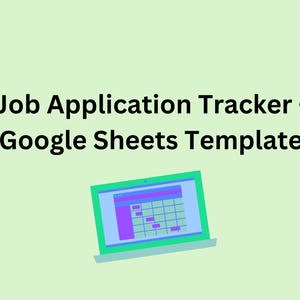 Job Application Tracker | Job Search Organizer | Interview Tracker Spreadsheet | Editable Google Sheets Template