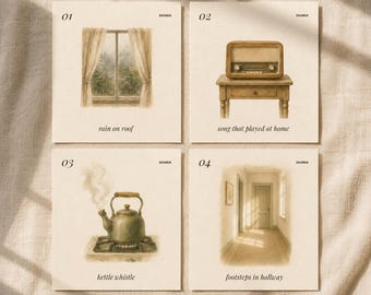 Dementia Reminiscence Cards Printable | 32 Memory Prompts for Alzheimer's | Conversation Cards Elderly Care | PDF Instant Download