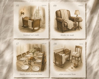 Reminiscence Cards Set 2 Family | Printable Dementia Memory Cards | 32 Cards Voices Hands Tables Days | Care Care