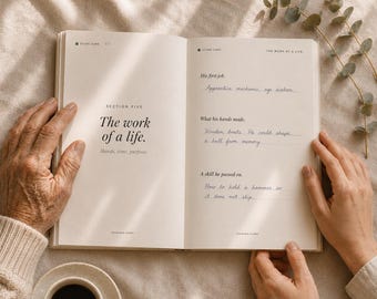 Dementia Memory Book Printable | A Father's Story | 36 Page Life Story Journal | Editable Canva Template Instant Download