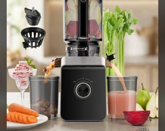 Koudepers-perspers, slowjuicer voor fruit en groenten, eenvoudig schoon te maken machine