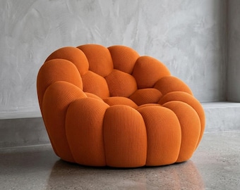 Sillón auxiliar sin brazos Cloud de pana, sofá moderno minimalista.