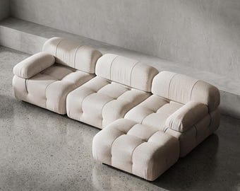 Modular Tufted Sofa, Cloud Boucle Lounge Chair, Camaleonda Inspired Sectional