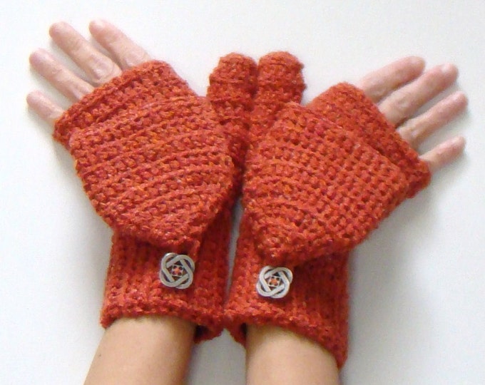 Convertible Fingerless Mittens Recycled Fibers Mittens Etsy