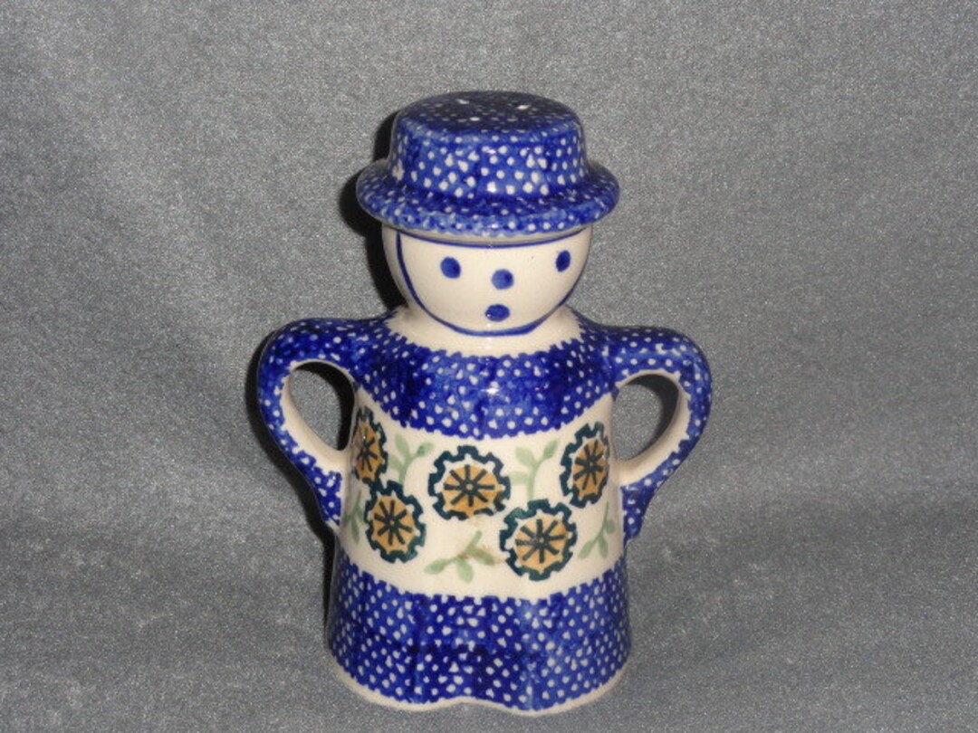 Vintage Poland Made Pottery Salt/sugar Shaker 5 1/2 Etsy