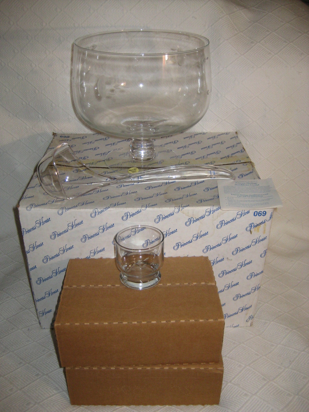 Vintage Princess House Punch Bowl Set 069 NEW Etsy