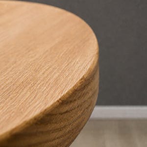 Oak coffee table close-up wood texture detail