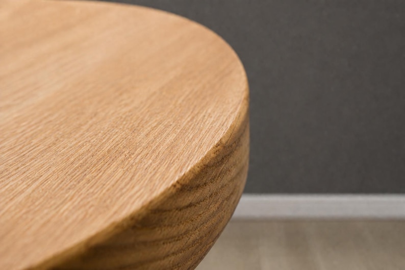 Oak coffee table close-up wood texture detail