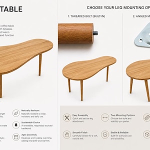 Modern solid wood coffee table interior styling