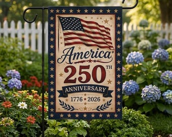 USA 250-jähriges Jubiläums-Gartenflagge, Vintage 1776-2026 Vaterländisches Yard-Banner, amerikanisches Flaggen-Unabhängigkeitstag-Zeichen, 250 Jahre Feier