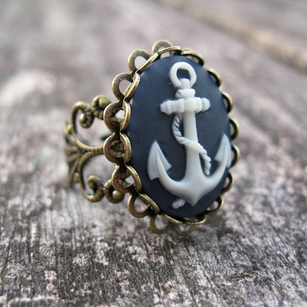 Anchors Away --Nautical Inspired Ring
