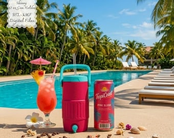 Retro 12oz Dosenkühler STL | Skinny Koozie für 3D Druck | Digitaler Download Soda Halter