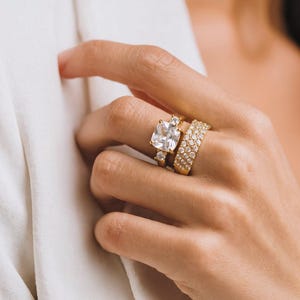 Aurelia justerbar ring med strass för kvinnor, rostfritt stål, silver eller guld | ZYORA