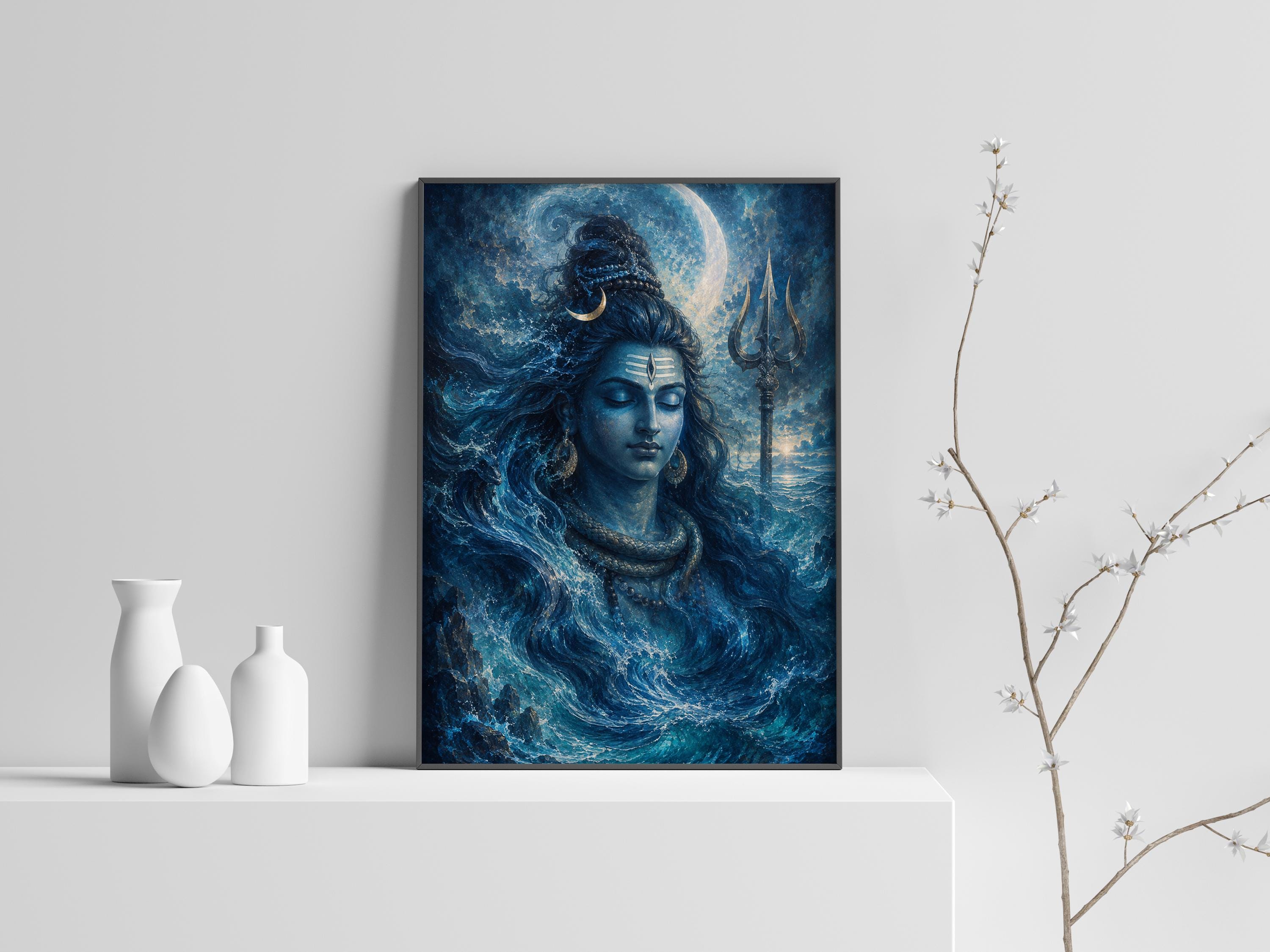 Lord Shiva Blue - Etsy