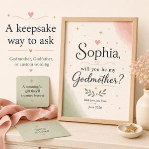 Godparent Proposal Print, Personalised Made-to-Order Printable image 8
