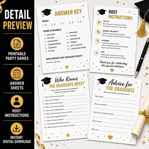 Pacote de Jogos para Festa de Formatura para Imprimir, Festa de Formatura da Turma de 2026 - Download Digital imagem 3