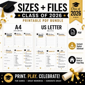 Pacote de Jogos para Festa de Formatura para Imprimir, Festa de Formatura da Turma de 2026 - Download Digital imagem 6