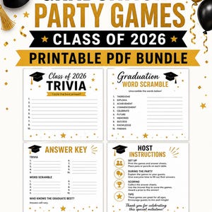 Pacote de Jogos para Festa de Formatura para Imprimir, Festa de Formatura da Turma de 2026 - Download Digital imagem 10