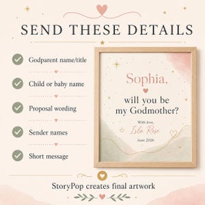 Godparent Proposal Print, Personalised Made-to-Order Printable image 7