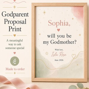 Godparent Proposal Print, Personalised Made-to-Order Printable image 10