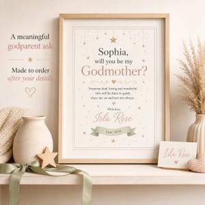 Godparent Proposal Print, Personalised Made-to-Order Printable image 4