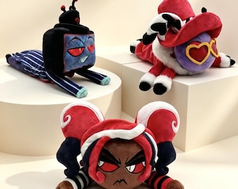 Peluche de Vox de Hazbin Hotel: muñeco plano de algodón hecho por fans para la decoración de habitaciones frikis y coleccionistas.