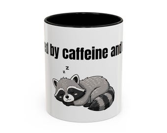 Raccoon 'Fueled by Caffeine and Regret' Mug