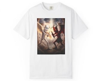 Tung Tung Tung Sahur Angel vs Devil Battle T-shirt
