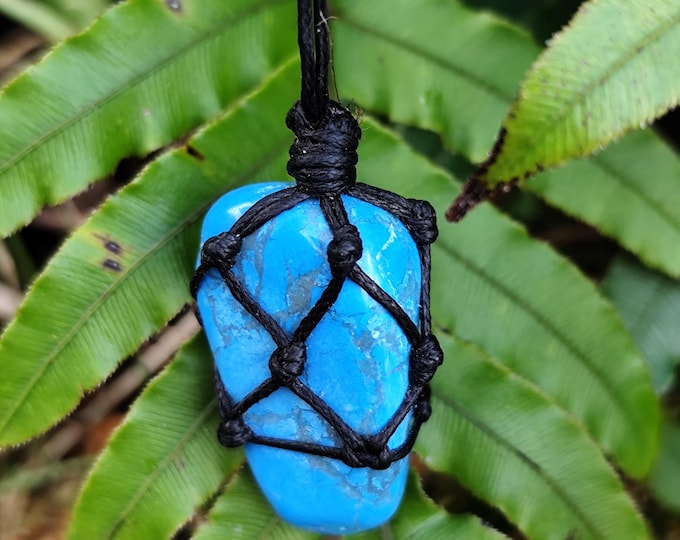 Genuine Handmade Blue Howlite Crystal Necklace