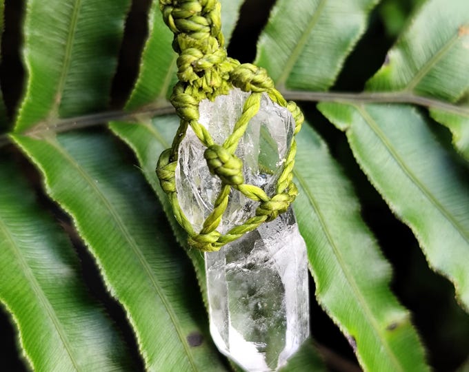 Genuine Handmade Clear Quartz Crystal Necklace