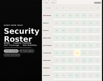 Roostertool voor de beveiligingsindustrie,