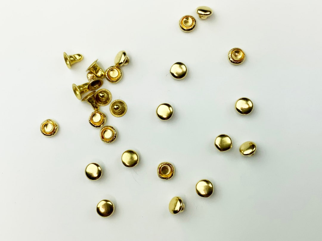 Tiny Rivets Mini Studs Rivets 3/4mm Diameter. 20 Pcs in Four Colors. Miniature ...