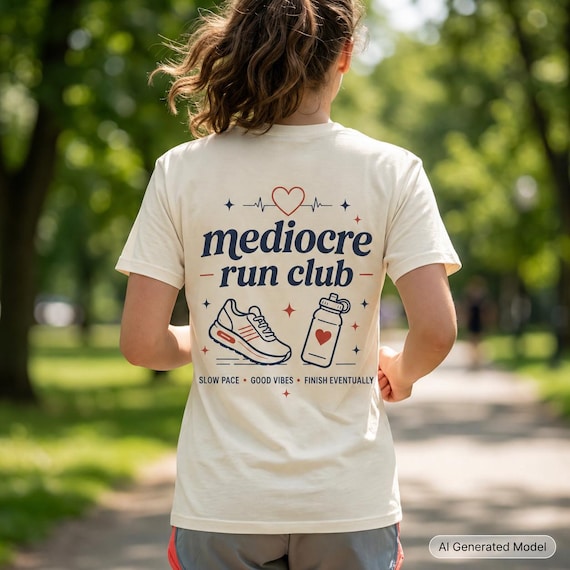 Mediocre Run Club Shirt, Casual Runner Tee, Comfort Colors